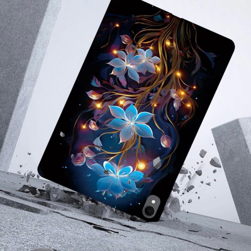 Hoesje Samsung Galaxy Tab S11 Blauwe Bloemen