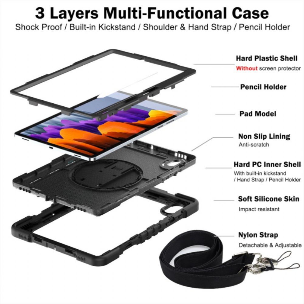 Hoesje Voor Samsung Galaxy Tab S11 Robuust Met Schouderriem