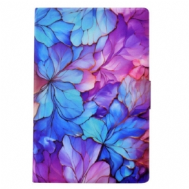 Leren Hoesje Samsung Galaxy Tab S11 Bloemenpatroon Bescherming Hoesje