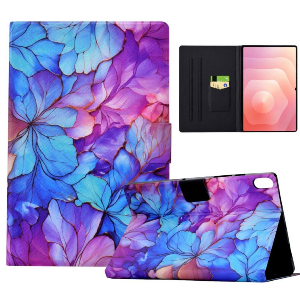 Leren Hoesje Samsung Galaxy Tab S11 Bloemenpatroon Bescherming Hoesje