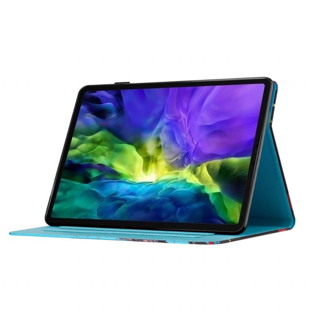 Leren Hoesje Samsung Galaxy Tab S11 Gele Kat Bescherming Hoesje