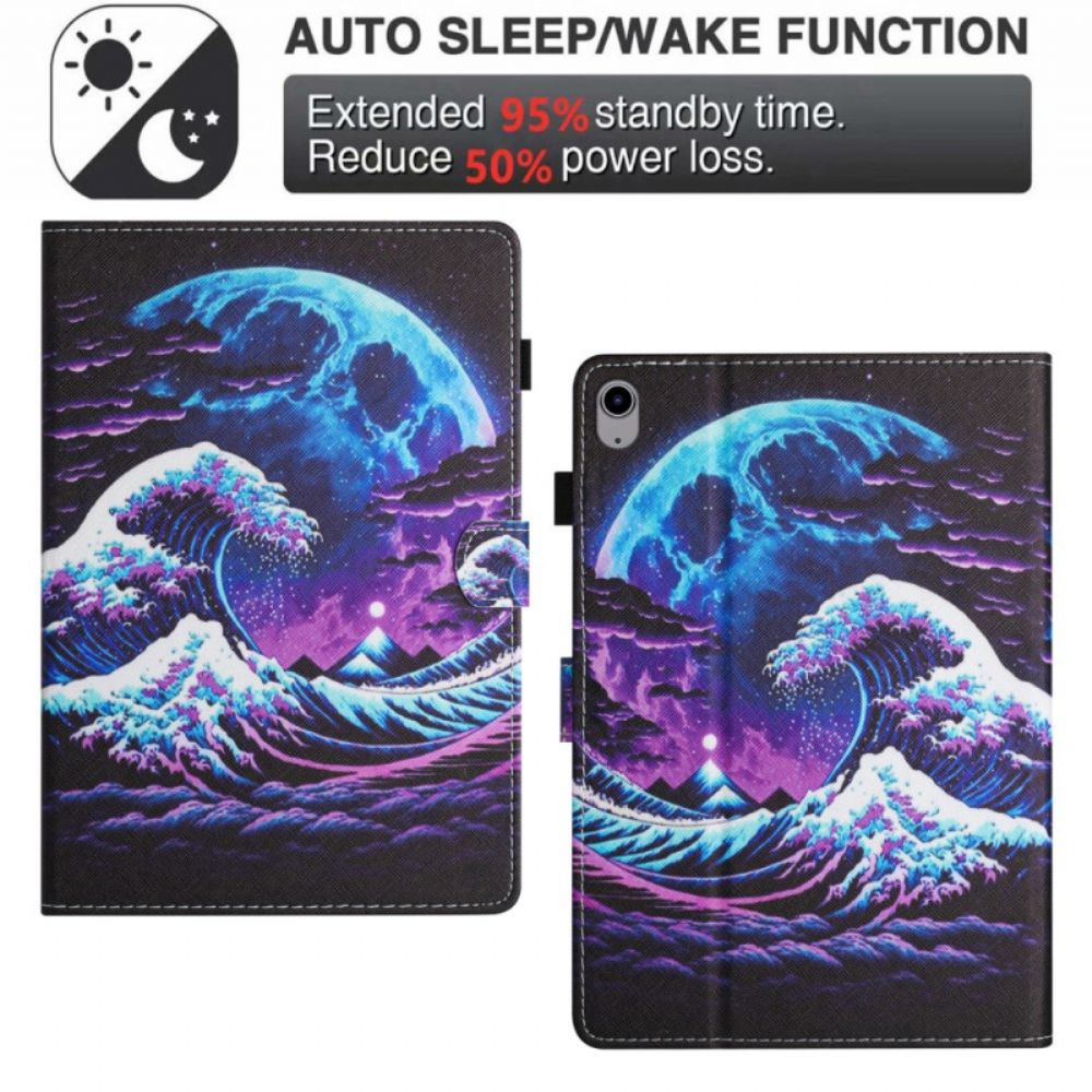 Leren Hoesje Samsung Galaxy Tab S11 Golven Bescherming Hoesje