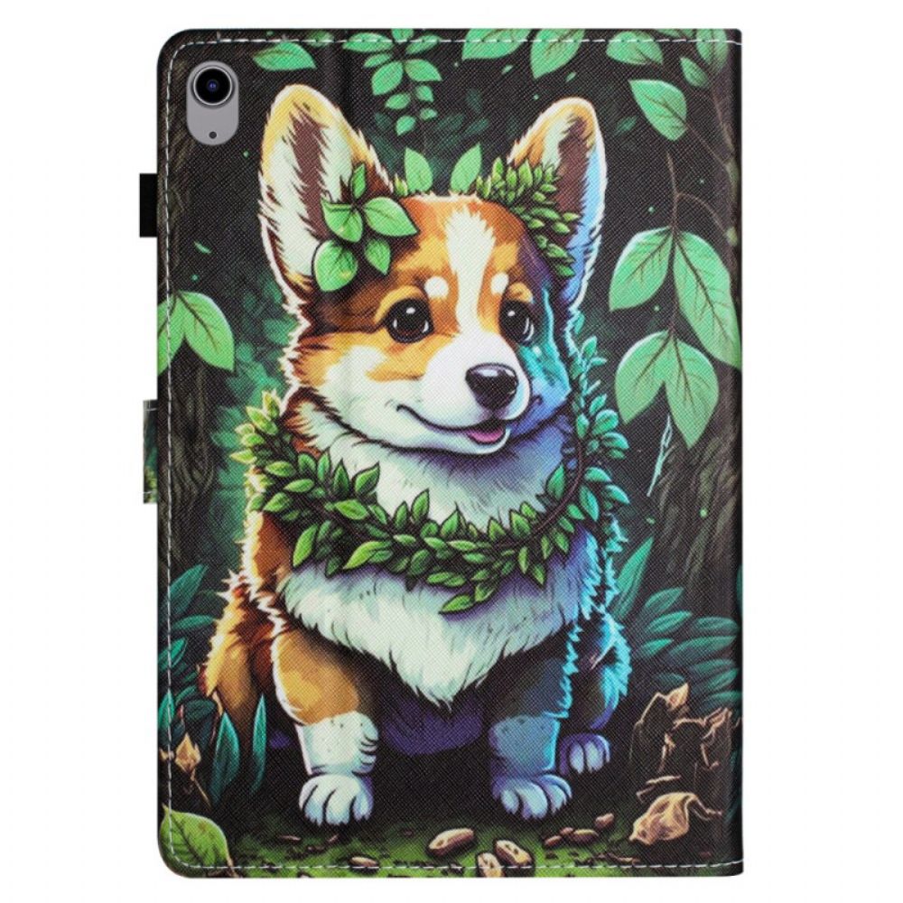 Leren Hoesje Voor Samsung Galaxy Tab S11 Corgi