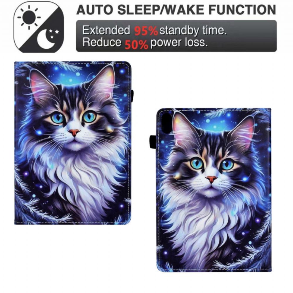 Leren Hoesje Voor Samsung Galaxy Tab S11 Winterkat