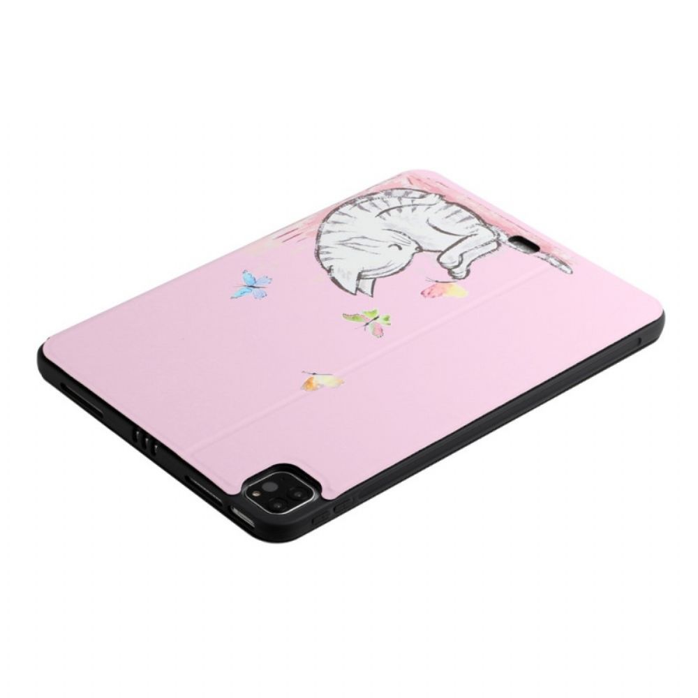 Bescherming Hoesje voor iPad Air (2022) Katje Met Twee Kleppen