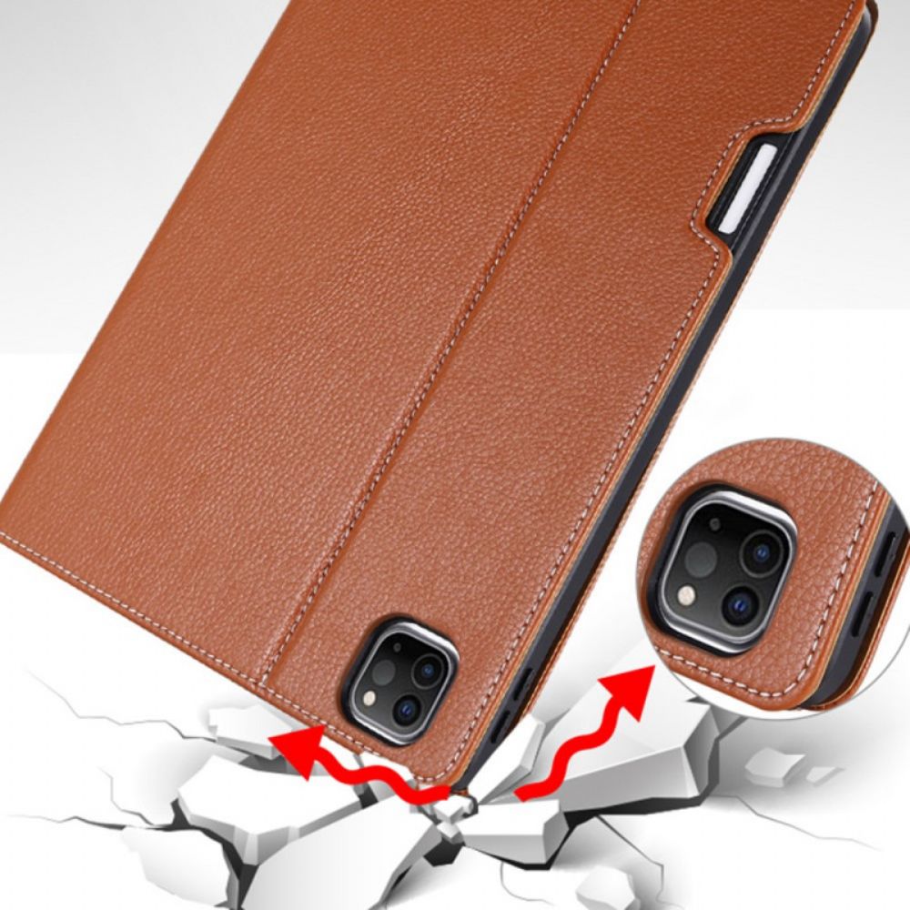 Cover voor iPad Air (2022) Gebei Litchi Kunstleer