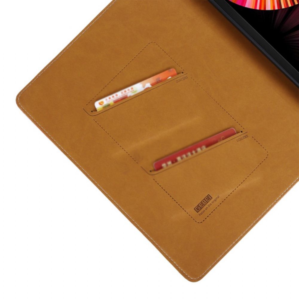 Cover voor iPad Air (2022) Gebei Litchi Kunstleer