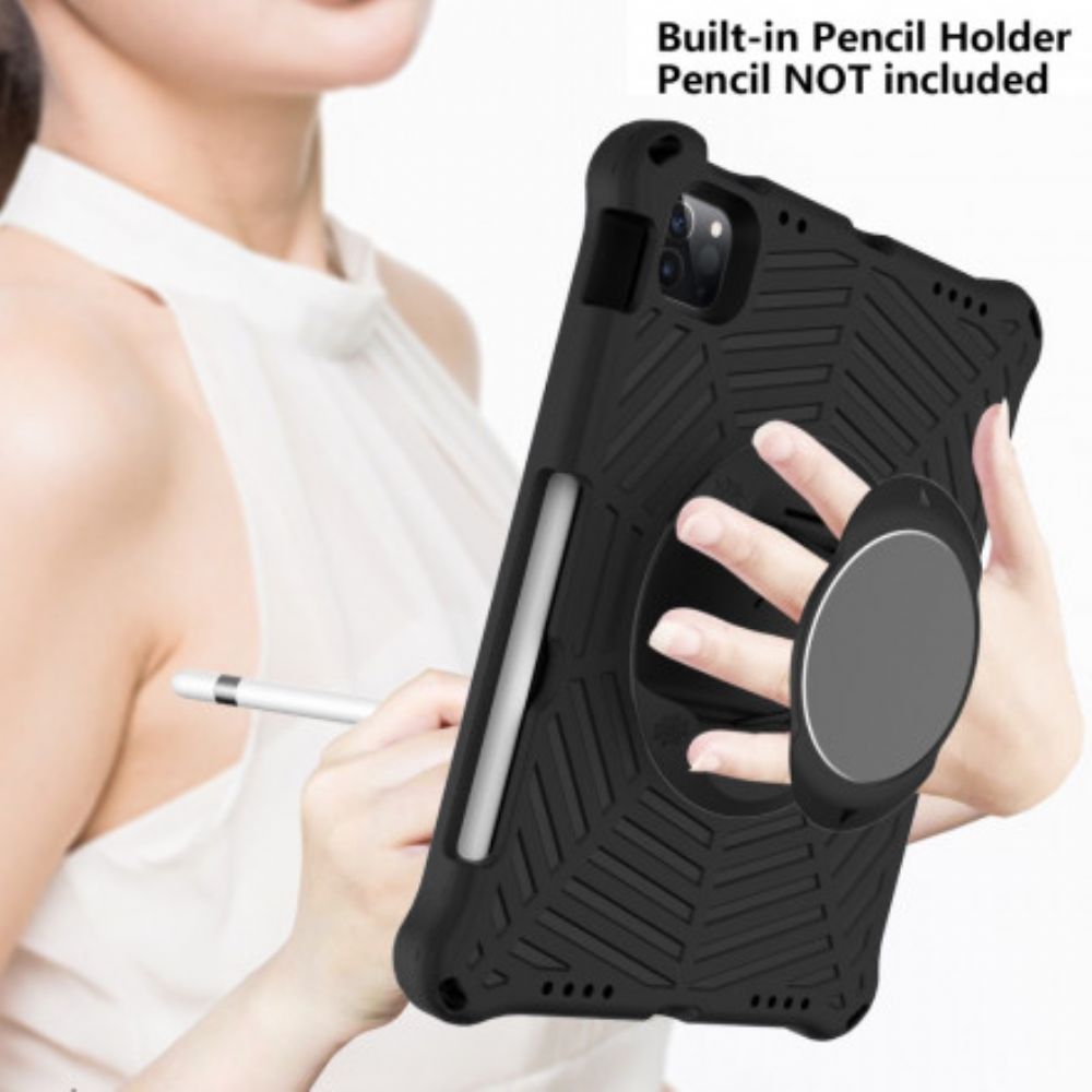 Hoesje voor iPad Air (2022) Verwijderbare Beugel Spider-ontwerp
