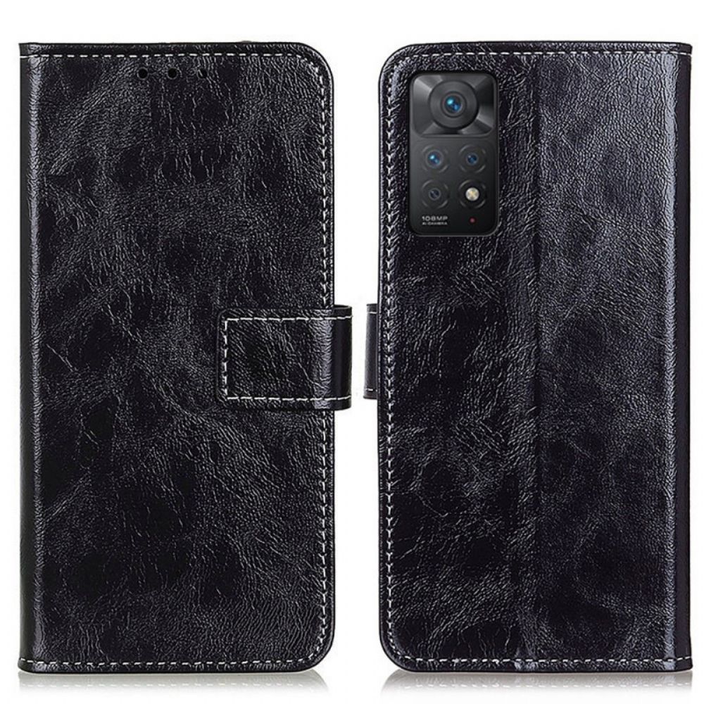 Folio-hoesje voor Xiaomi Redmi Note 11 Pro 4G / 5G Glanzende En Zichtbare Naden
