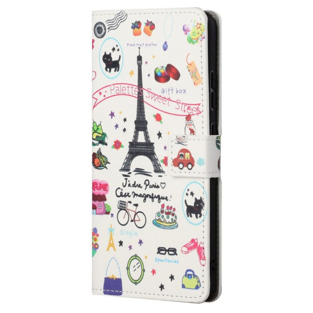 Folio-hoesje voor Xiaomi Redmi Note 11 Pro 4G / 5G Ik Hou Van Parijs