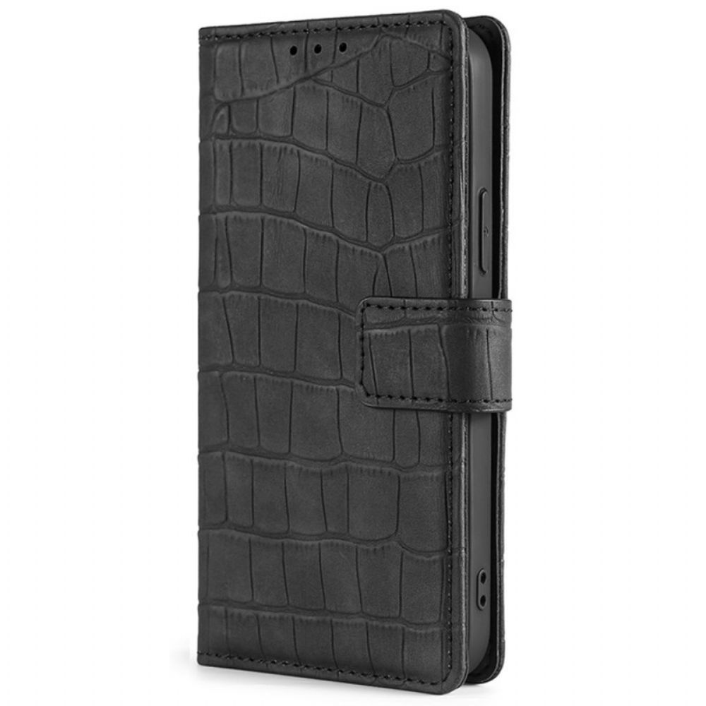 Folio-hoesje voor Xiaomi Redmi Note 11 Pro 4G / 5G Skin-touch Krokodil