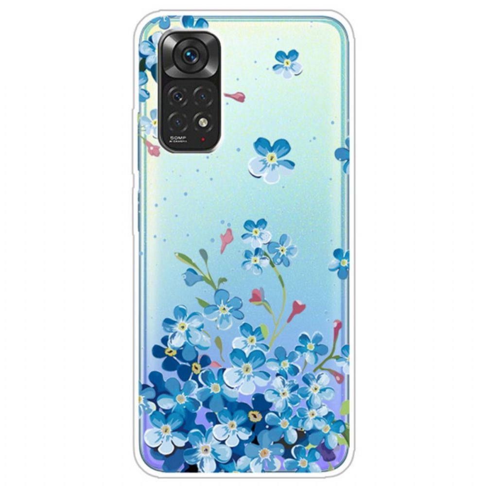 Hoesje voor Xiaomi Redmi Note 11 Pro 4G / 5G Boeket Blauwe Bloemen