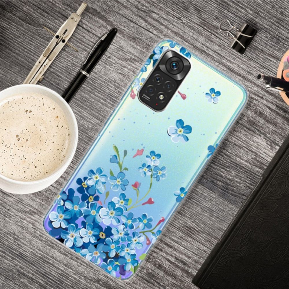 Hoesje voor Xiaomi Redmi Note 11 Pro 4G / 5G Boeket Blauwe Bloemen