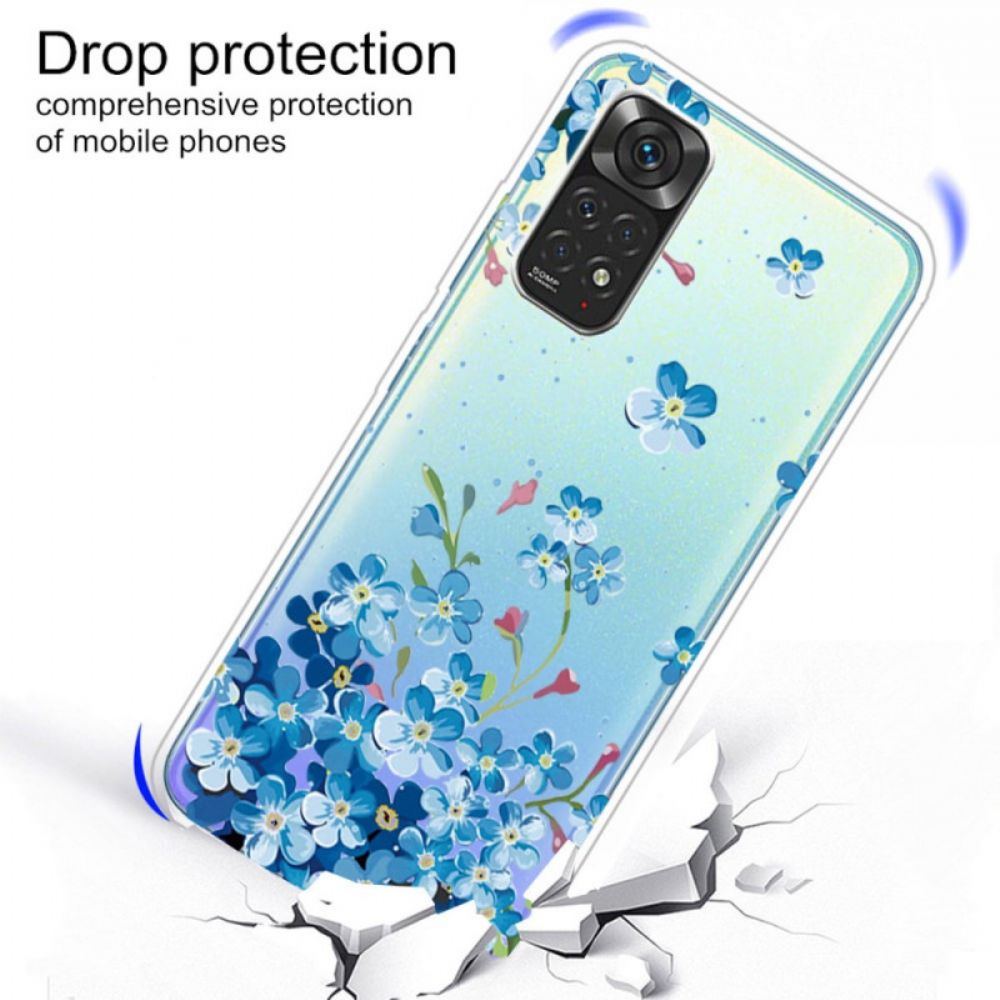 Hoesje voor Xiaomi Redmi Note 11 Pro 4G / 5G Boeket Blauwe Bloemen