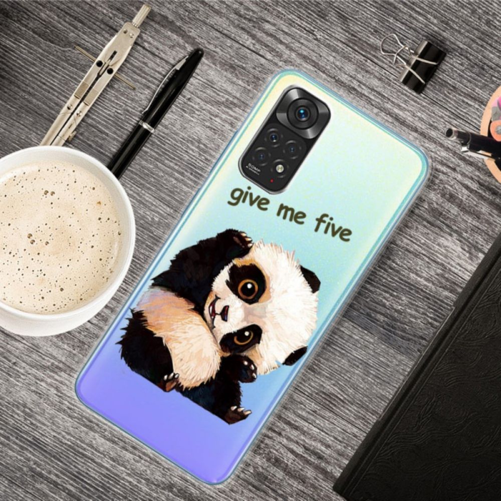 Hoesje voor Xiaomi Redmi Note 11 Pro 4G / 5G Panda Geef Me Vijf