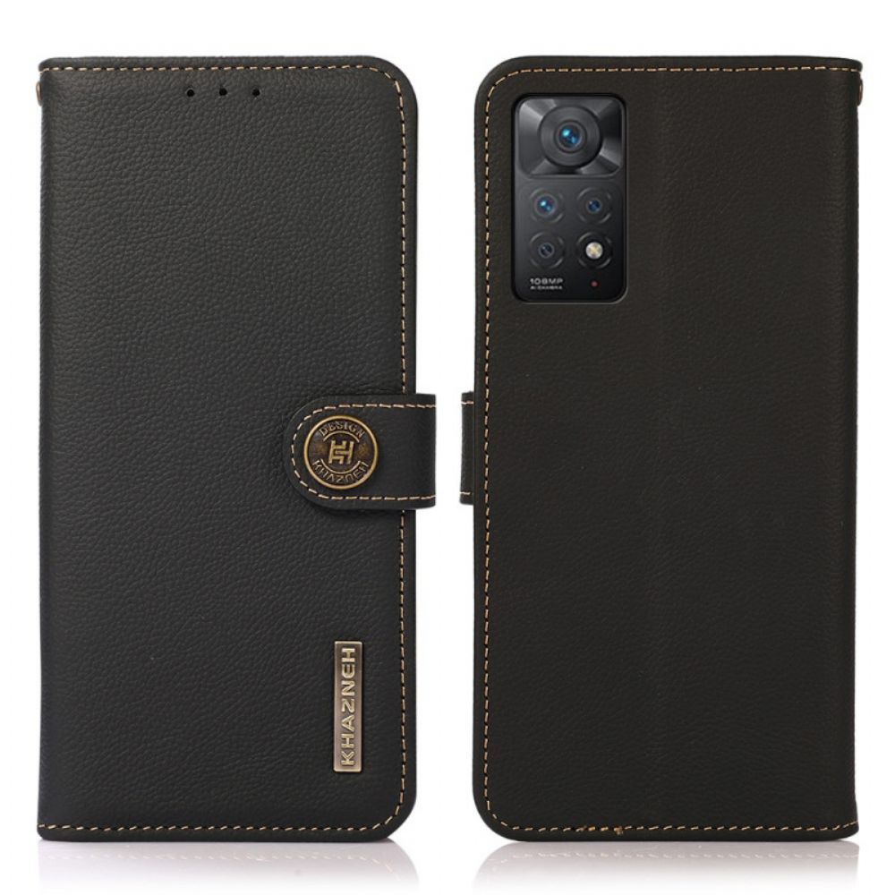 Leren Hoesje voor Xiaomi Redmi Note 11 Pro 4G / 5G Echt Leer Khazneh Rfid