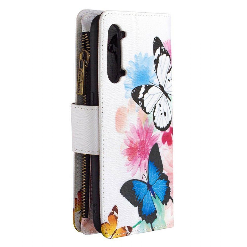 Flip Case voor Oppo Find X2 Lite Vlinderszak Met Rits