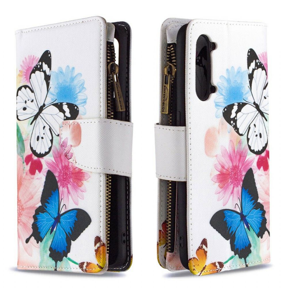 Flip Case voor Oppo Find X2 Lite Vlinderszak Met Rits