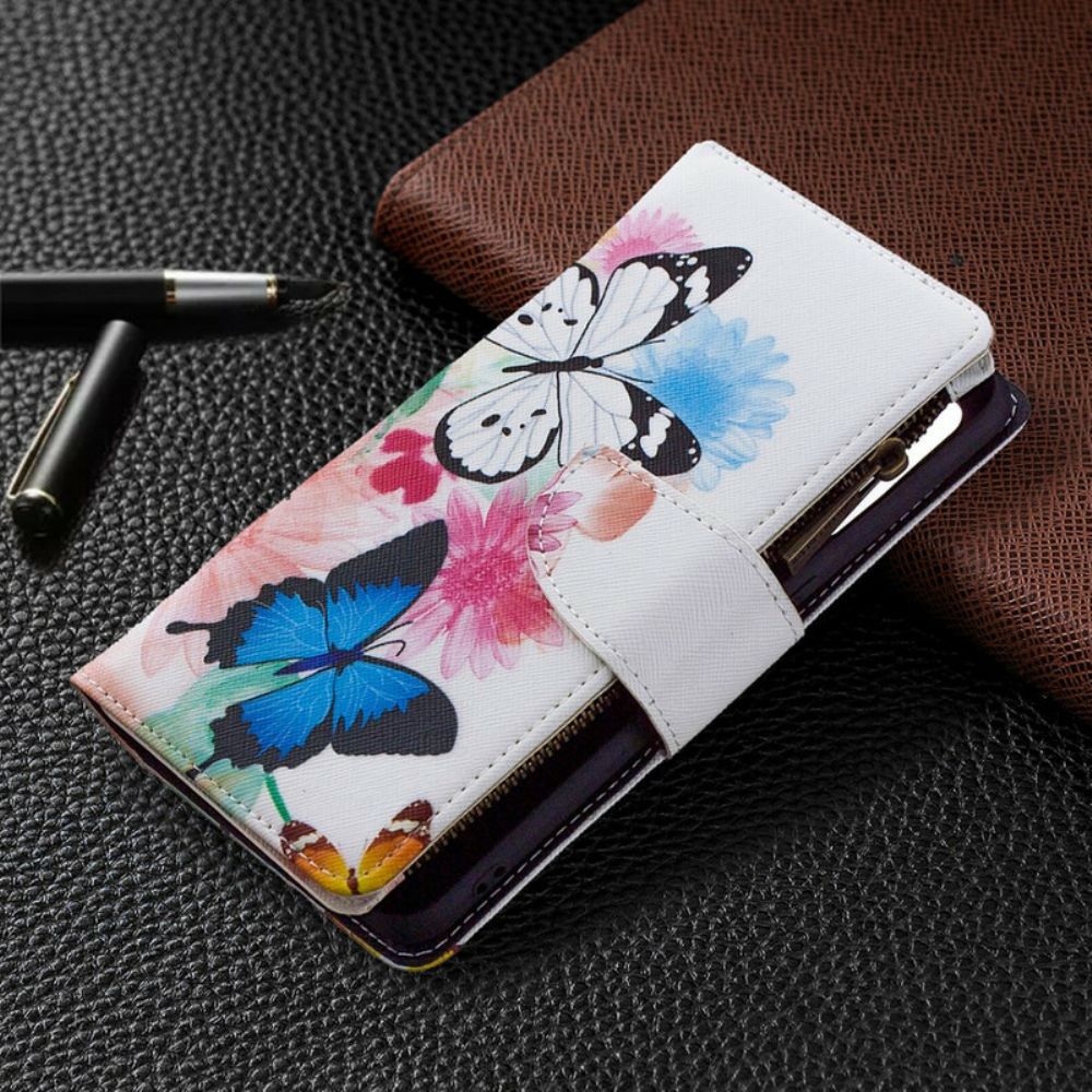 Flip Case voor Oppo Find X2 Lite Vlinderszak Met Rits