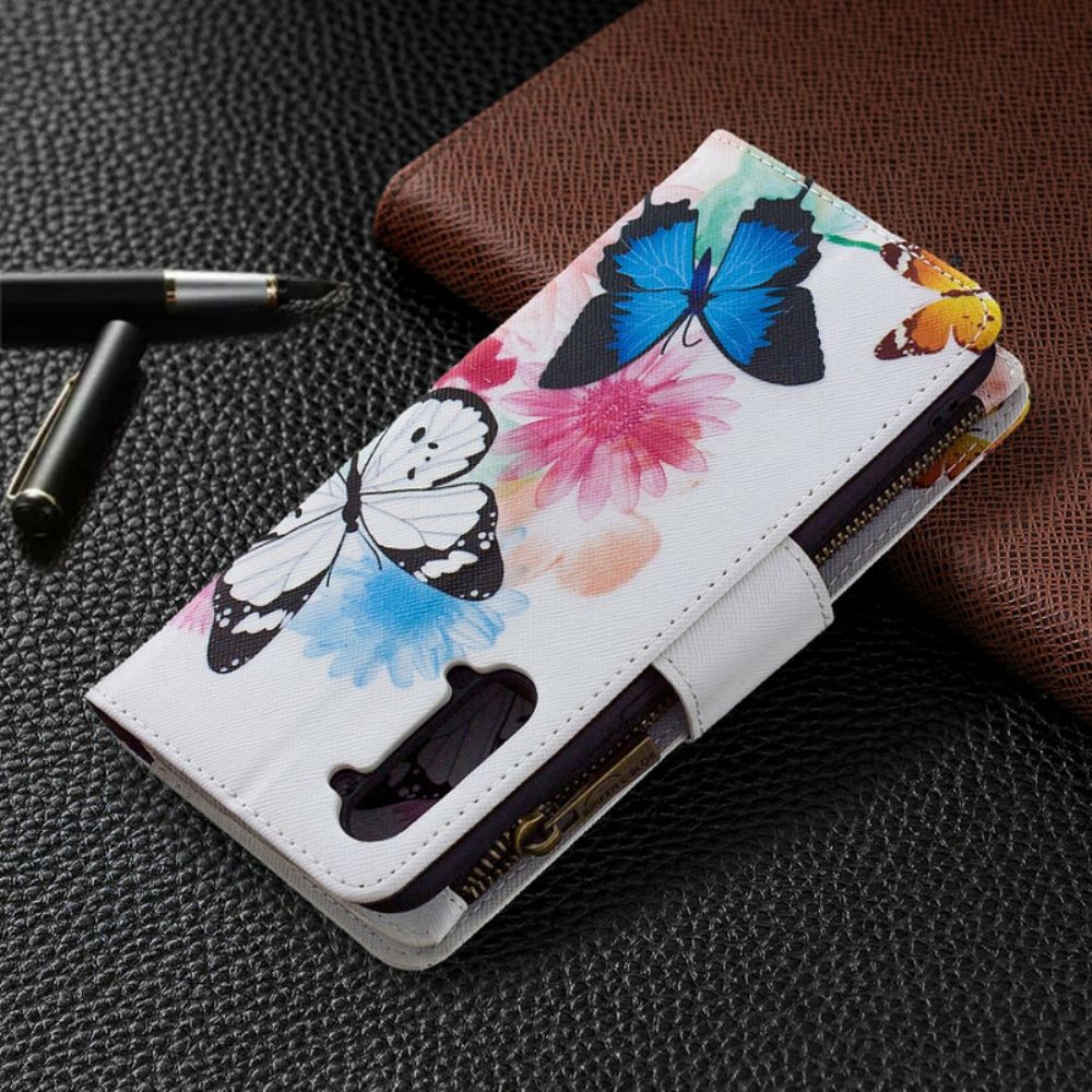 Flip Case voor Oppo Find X2 Lite Vlinderszak Met Rits