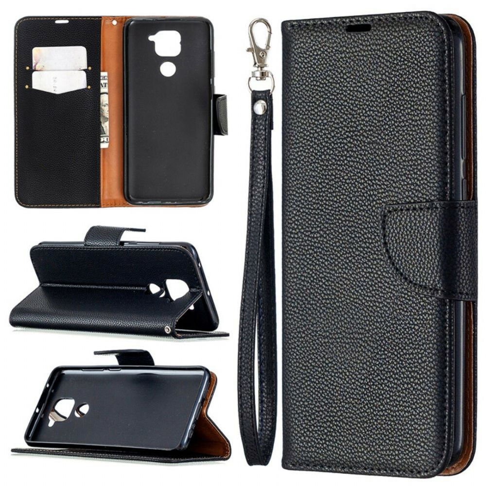 Flip Case voor Xiaomi Redmi Note 9 Folio-hoesje Litchi Flap Schuin