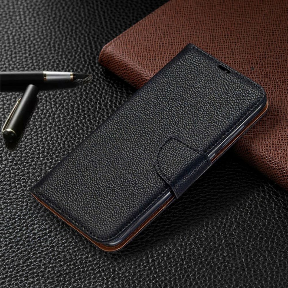 Flip Case voor Xiaomi Redmi Note 9 Folio-hoesje Litchi Flap Schuin
