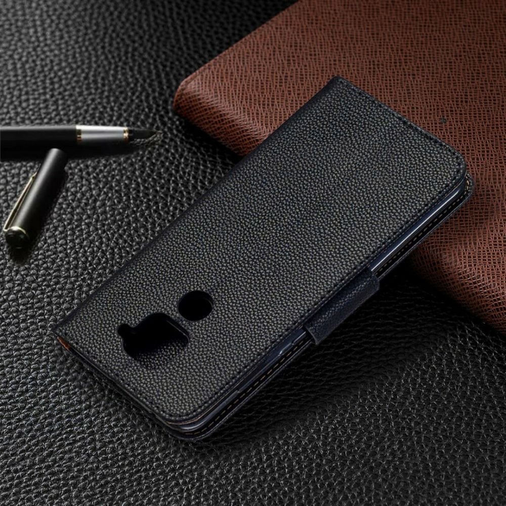 Flip Case voor Xiaomi Redmi Note 9 Folio-hoesje Litchi Flap Schuin
