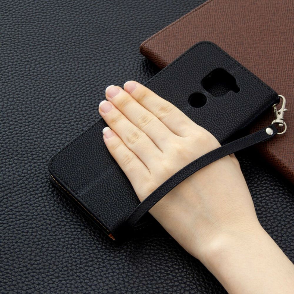 Flip Case voor Xiaomi Redmi Note 9 Folio-hoesje Litchi Flap Schuin