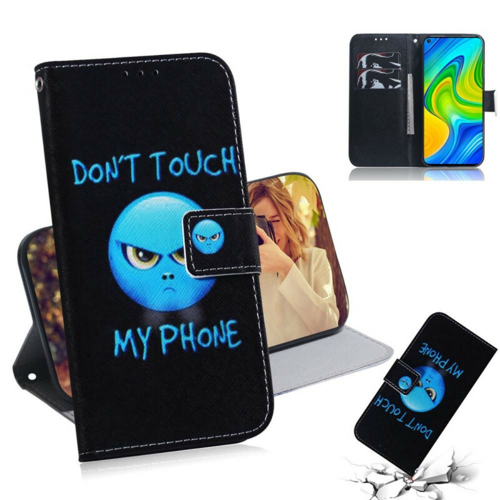 Folio-hoesje voor Xiaomi Redmi Note 9 Emoji-telefoon
