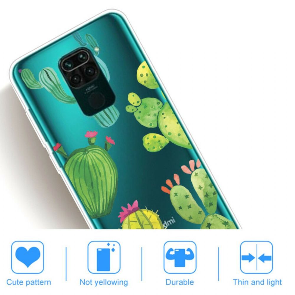 Hoesje voor Xiaomi Redmi Note 9 Cactus Aquarel