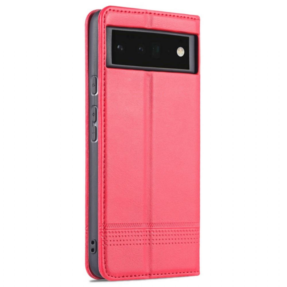 Bescherming Hoesje voor Google Pixel 6 Pro Folio-hoesje Azns Lederen Stijl