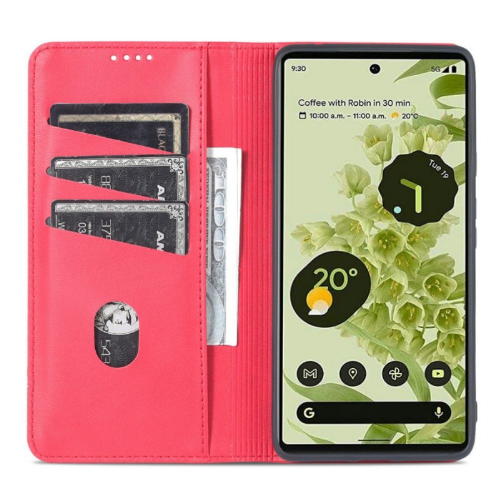 Bescherming Hoesje voor Google Pixel 6 Pro Folio-hoesje Azns Lederen Stijl