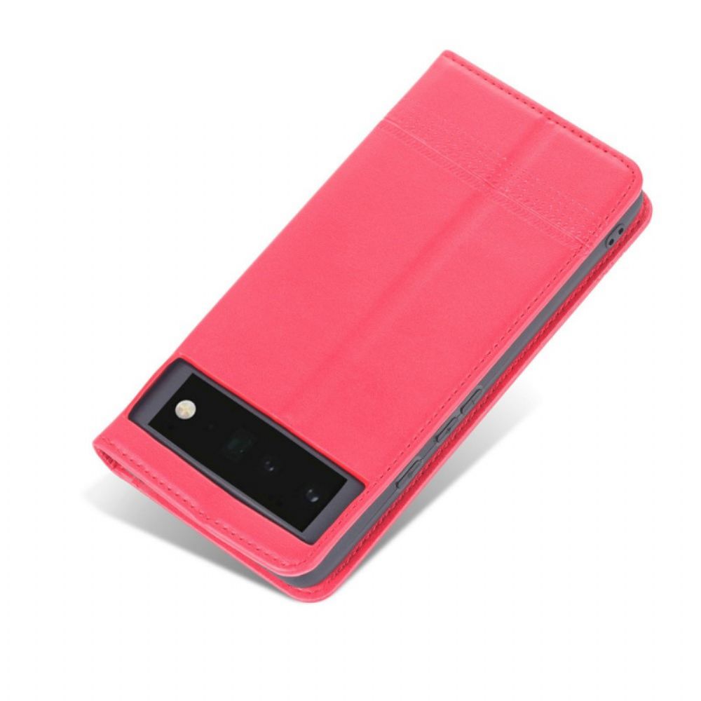 Bescherming Hoesje voor Google Pixel 6 Pro Folio-hoesje Azns Lederen Stijl