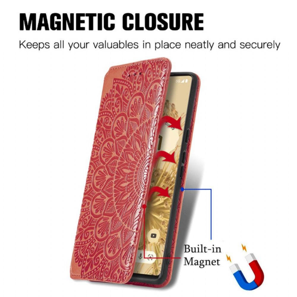 Bescherming Hoesje voor Google Pixel 6 Pro Folio-hoesje Mandala's