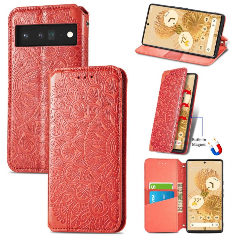 Bescherming Hoesje voor Google Pixel 6 Pro Folio-hoesje Mandala's