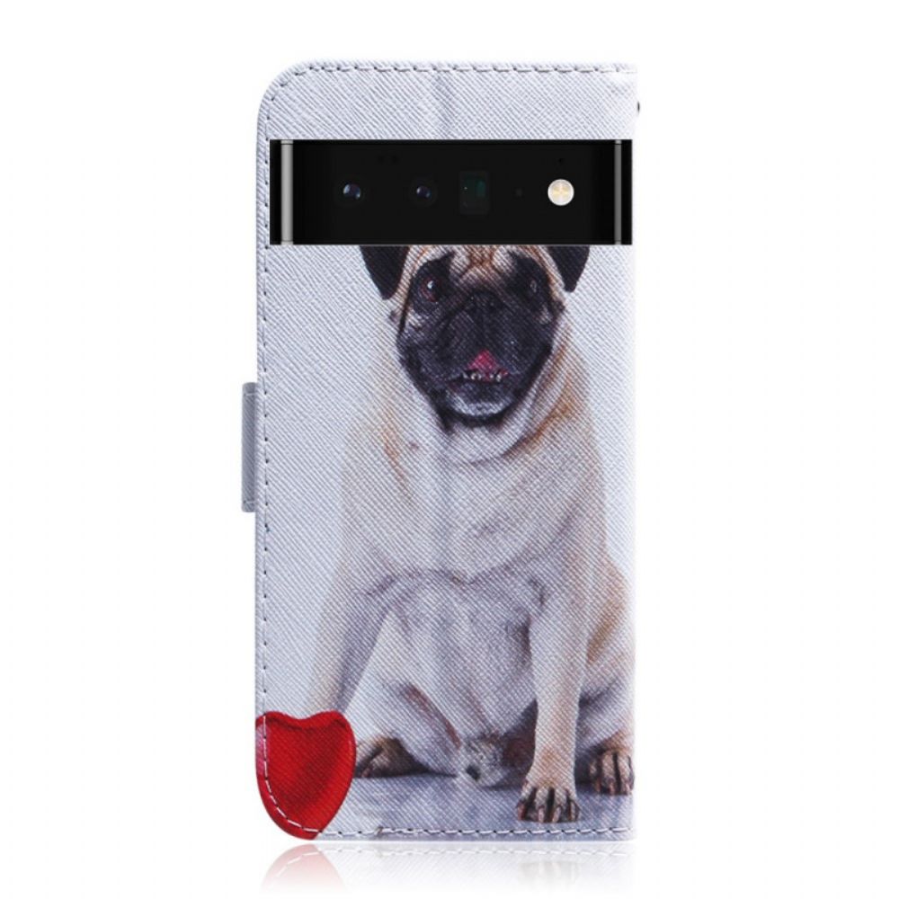 Folio-hoesje voor Google Pixel 6 Pro Mopshond