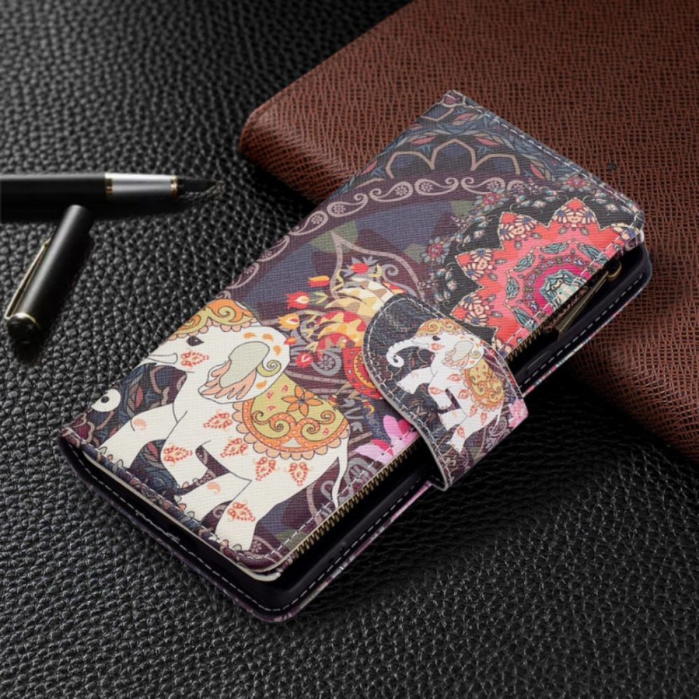 Folio-hoesje voor Google Pixel 6 Pro Olifantenzak Met Rits