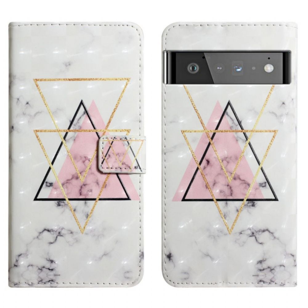 Folio-hoesje voor Google Pixel 6 Pro Paillettendriehoek