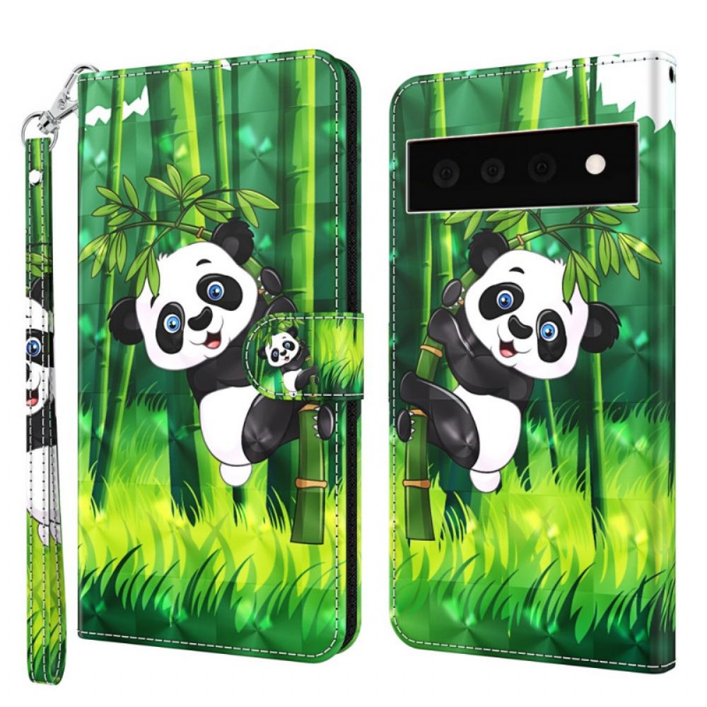Folio-hoesje voor Google Pixel 6 Pro Panda En Bamboe