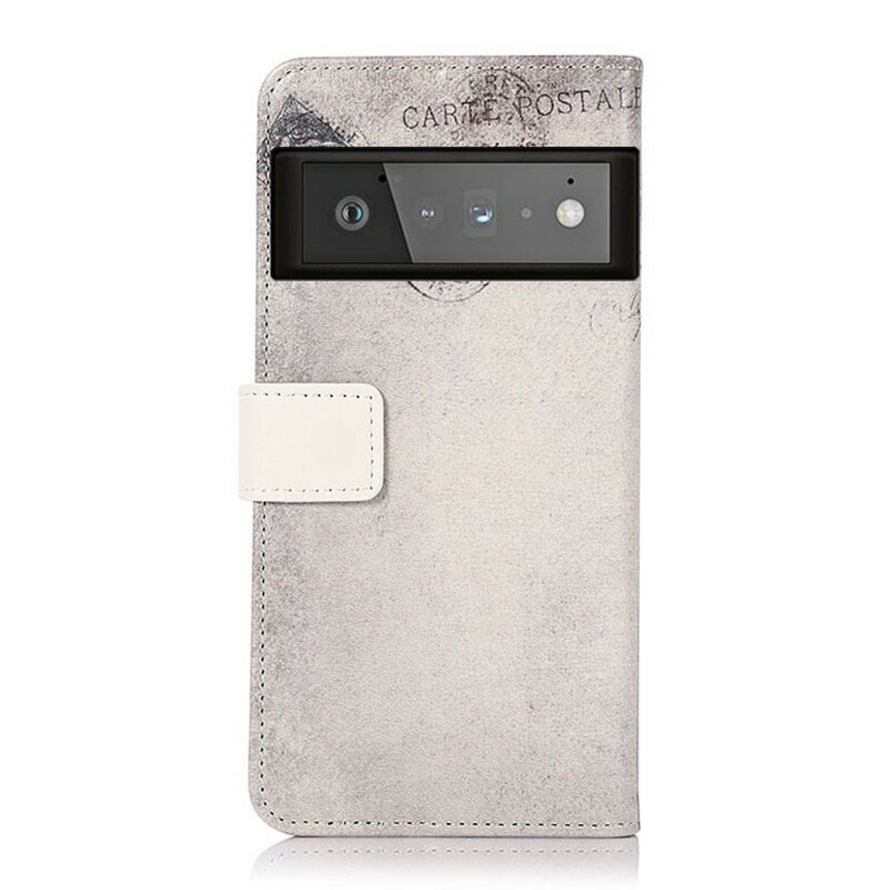 Folio-hoesje voor Google Pixel 6 Pro Reizende Kat