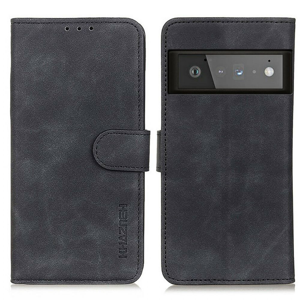 Folio-hoesje voor Google Pixel 6 Pro Vintage Khazneh Leereffect