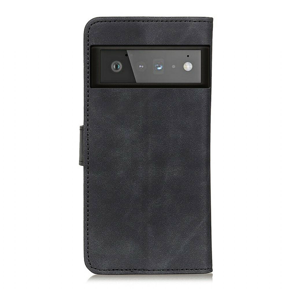 Folio-hoesje voor Google Pixel 6 Pro Vintage Khazneh Leereffect