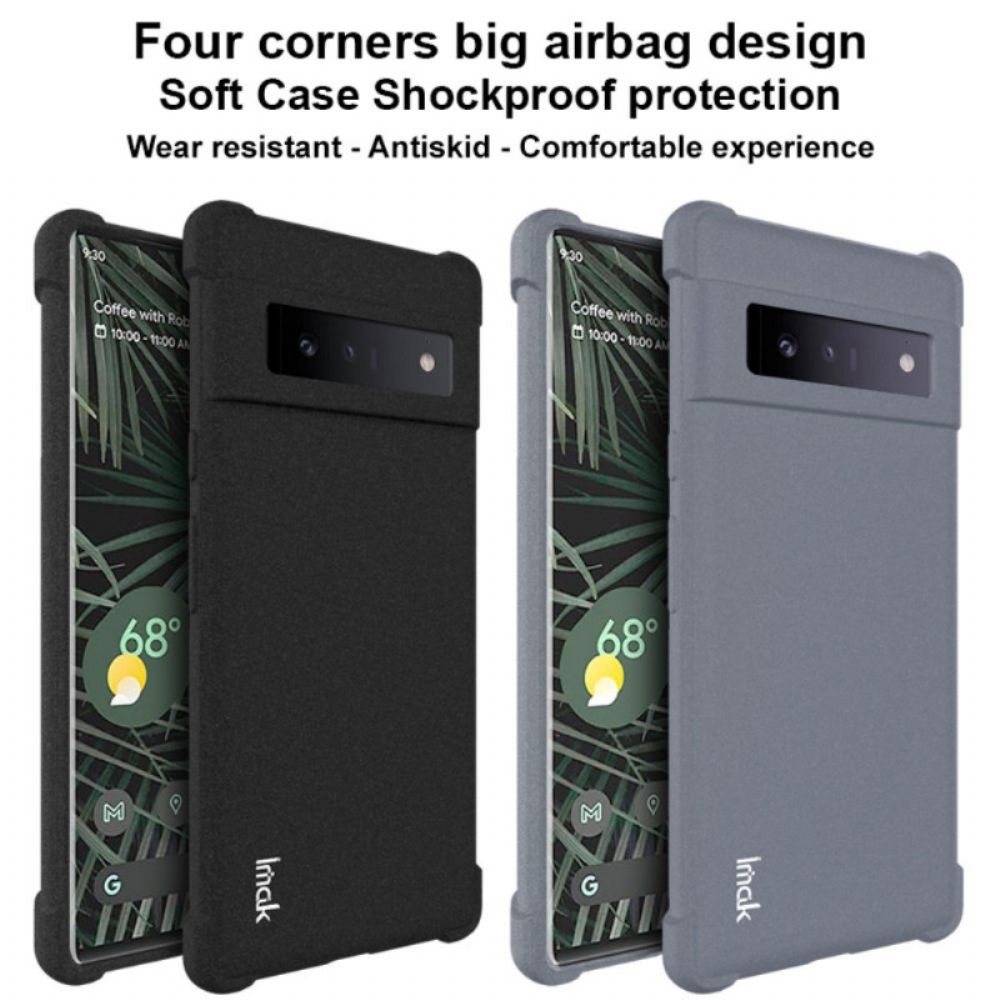 Hoesje voor Google Pixel 6 Pro Flexibele Siliconen Met Film Voor Imak-scherm