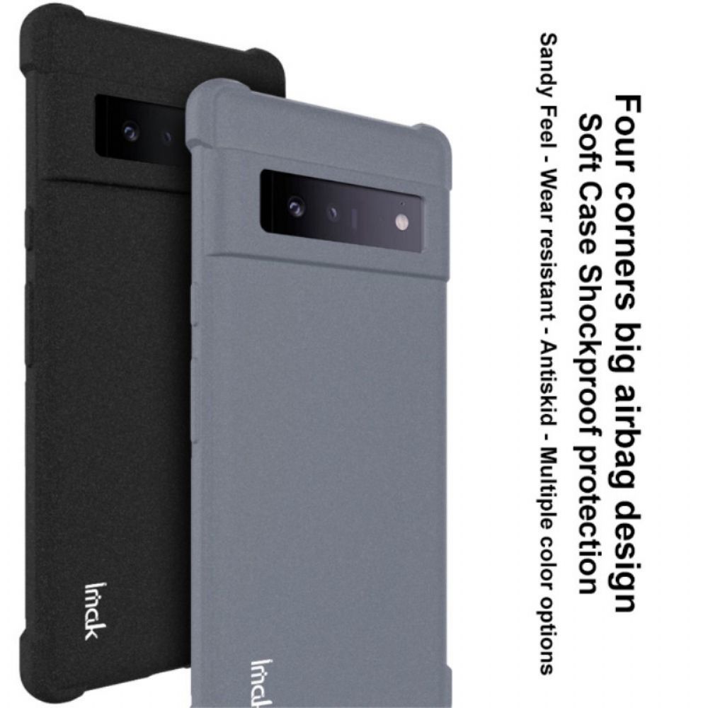 Hoesje voor Google Pixel 6 Pro Flexibele Siliconen Met Film Voor Imak-scherm