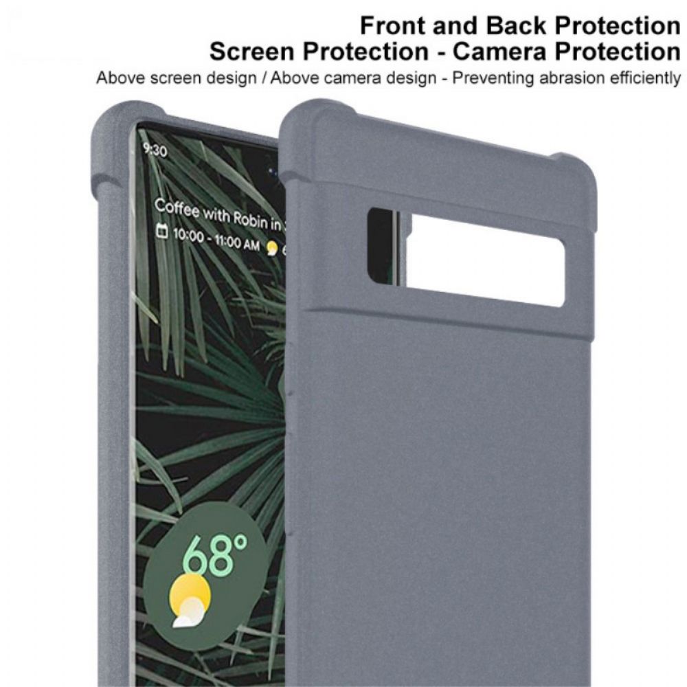 Hoesje voor Google Pixel 6 Pro Flexibele Siliconen Met Film Voor Imak-scherm