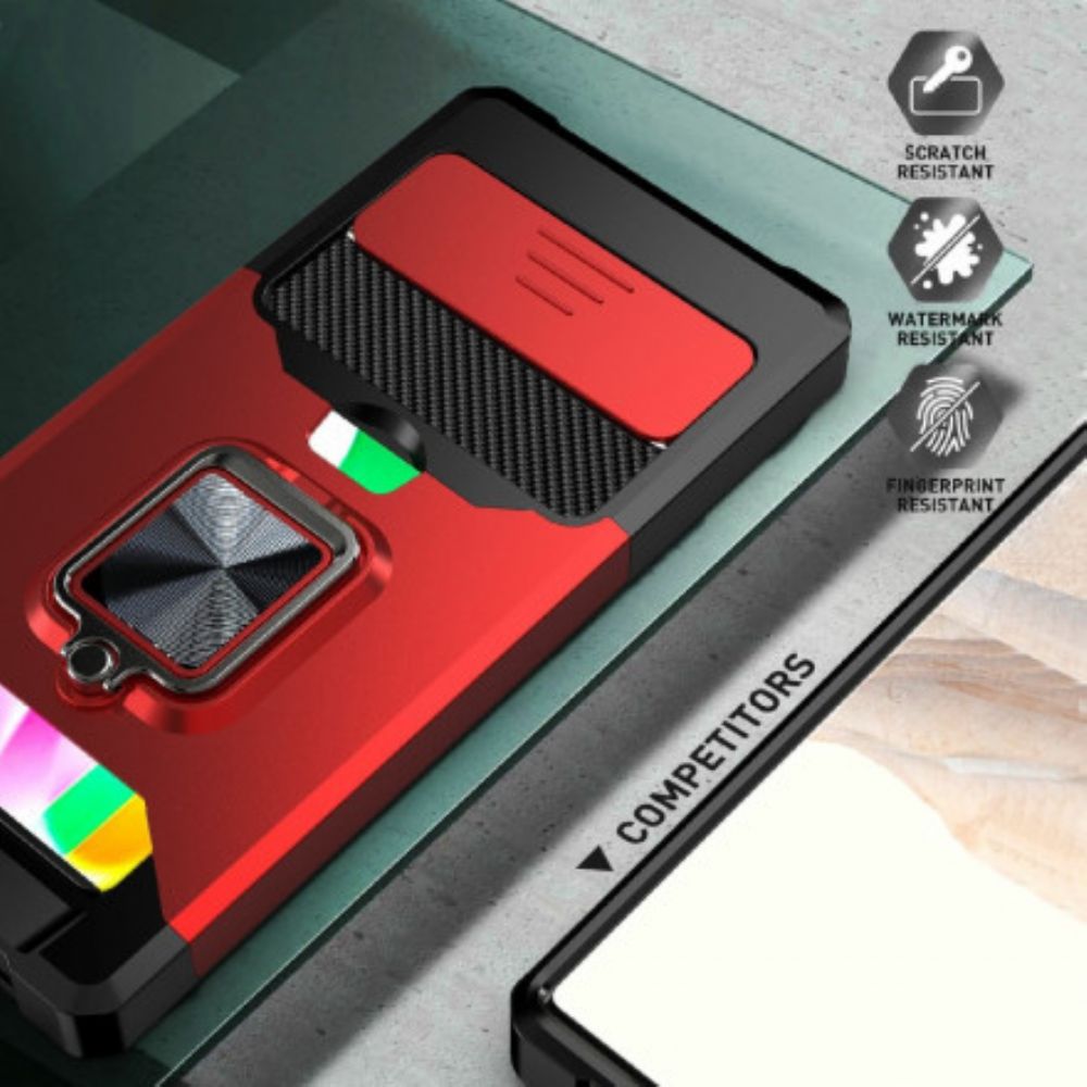 Hoesje voor Google Pixel 6 Pro Houder En Lensbeschermers En Kaarthouders