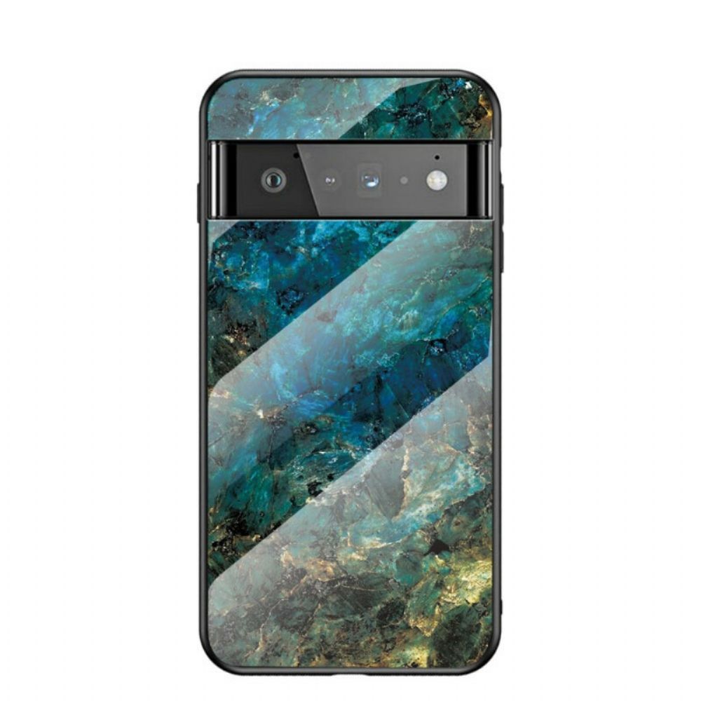 Hoesje voor Google Pixel 6 Pro Marmer Gehard Glas