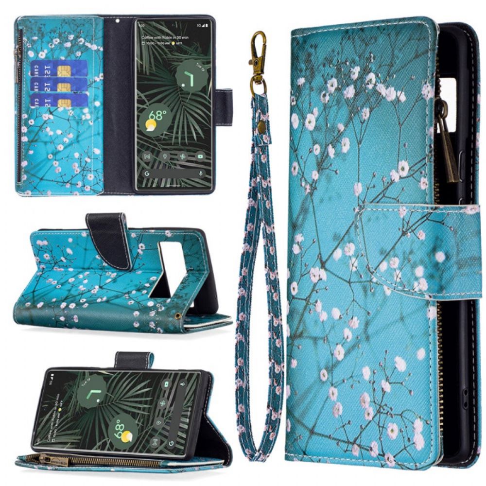 Leren Hoesje voor Google Pixel 6 Pro Zip Boomzak