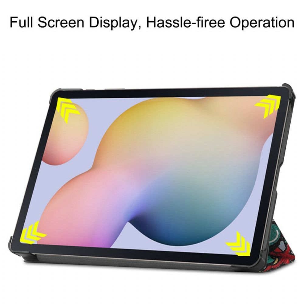 Bescherming Hoesje voor Samsung Galaxy Tab S7 Plus / Tab S8 Plus Graffiti Potlood Houder