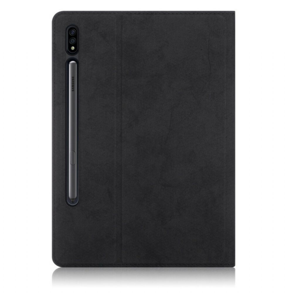 Case voor Samsung Galaxy Tab S7 Plus / Tab S8 Plus Zakelijk Leereffect